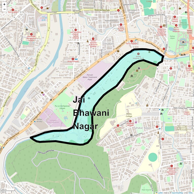 Location Map of Jai Bhawani Nagar