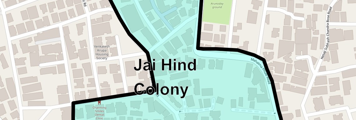 Location Map of Jai Hind Colony, Thane