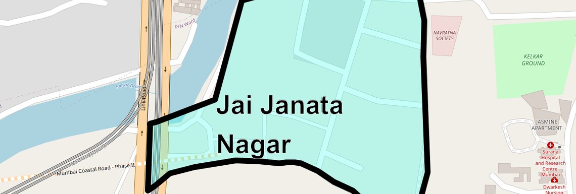 Location Map of Jai Janata Nagar, Mumbai
