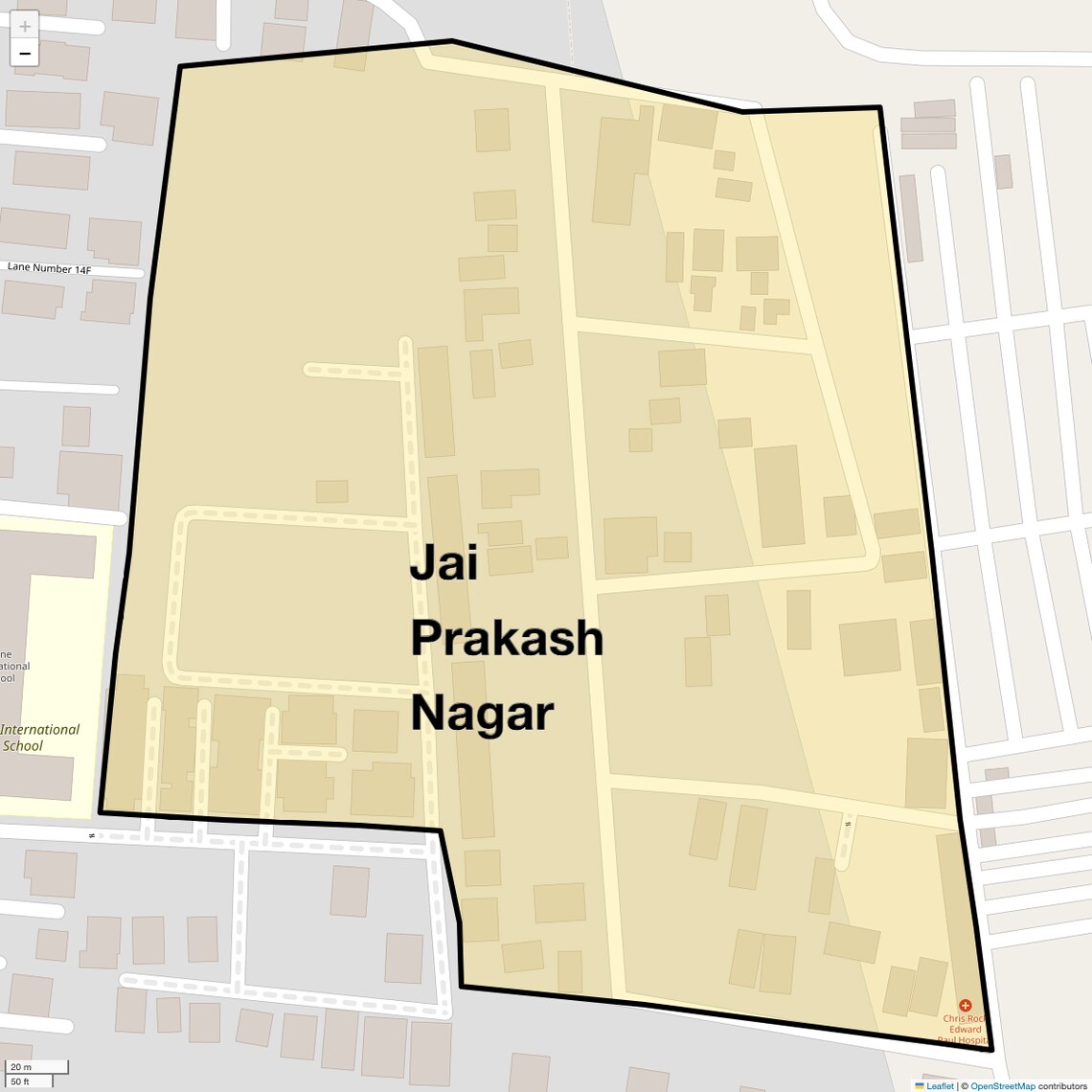 Location Map of Jai Prakash Nagar, Pune