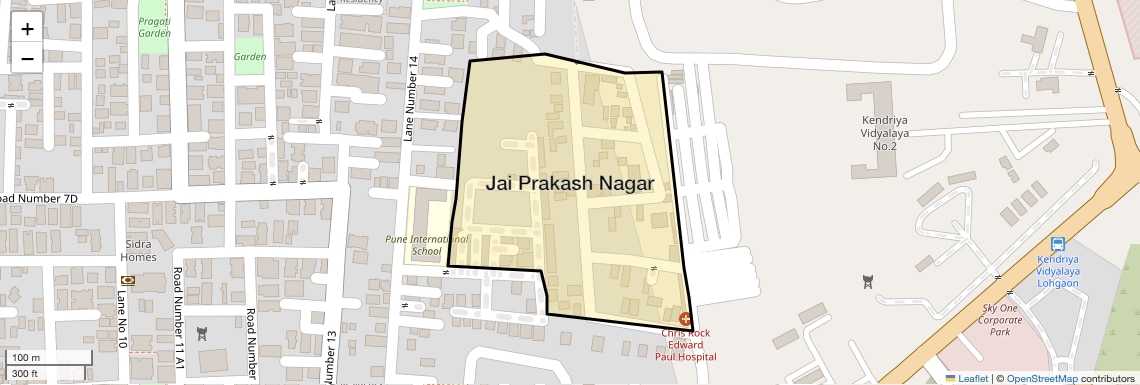 Location Map of Jai Prakash Nagar, Pune
