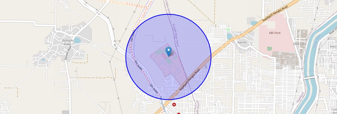 Location Map of Jai Vihar, Delhi