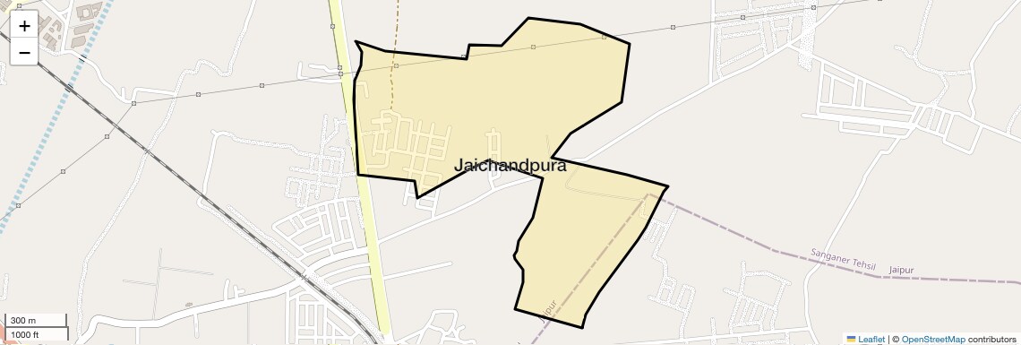 Location Map of Jaichandpura, Jaipur