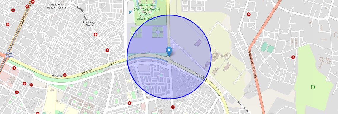 Location Map of Jail Road, Lucknow