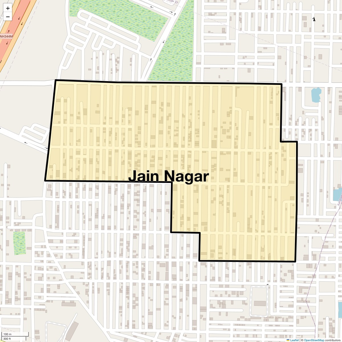 Location Map of Jain Nagar, Delhi