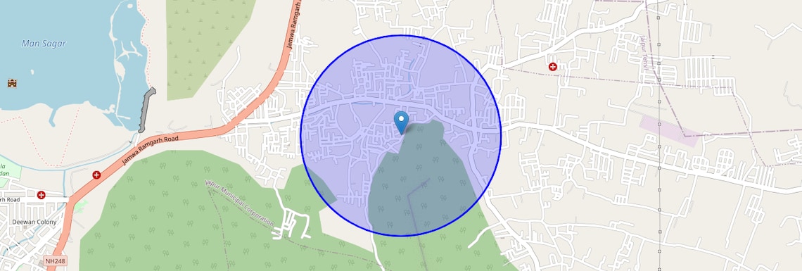 Location Map of Jaisinghpura, Jaipur