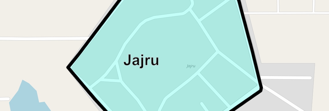 Location Map of Jajru, Faridabad