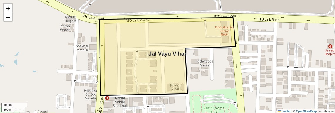 Location Map of Jal Vayu Vihar, Pune
