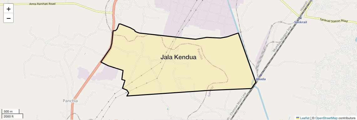 Location Map of Jala Kendua, Kolkata