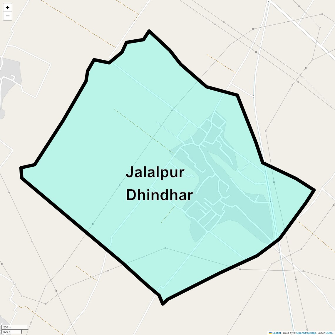 Location Map of Jalalpur Dhindhar, Ghaziabad