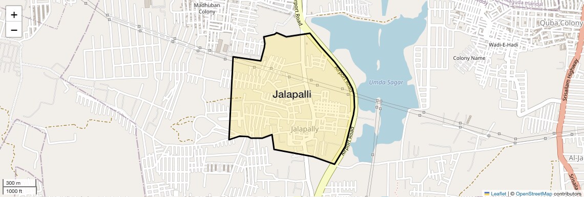 Location Map of Jalapalli, Hyderabad