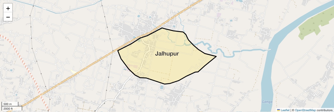 Location Map of Jalhupur, Varanasi