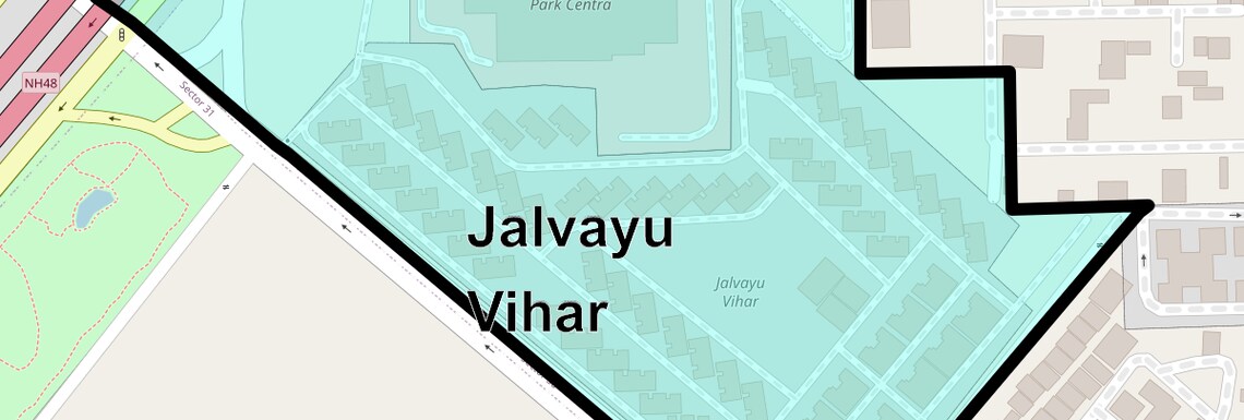 Location Map of Jalvayu Vihar, Gurgaon