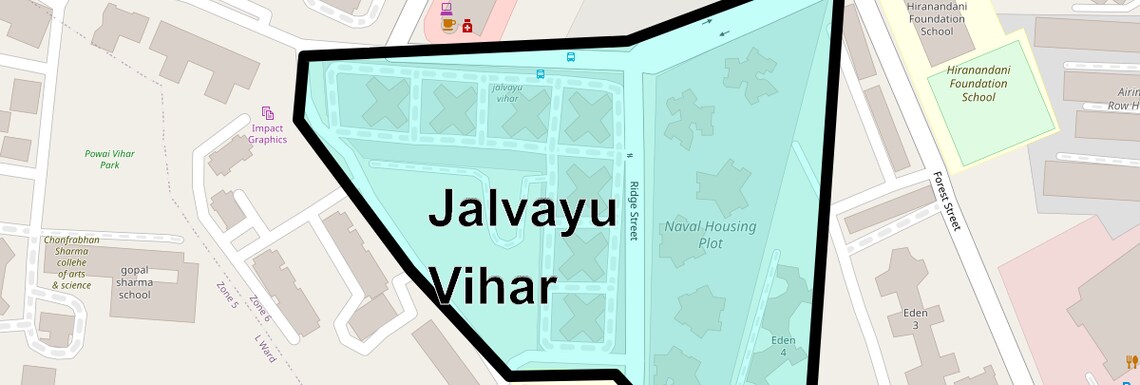 Location Map of Jalvayu Vihar, Mumbai