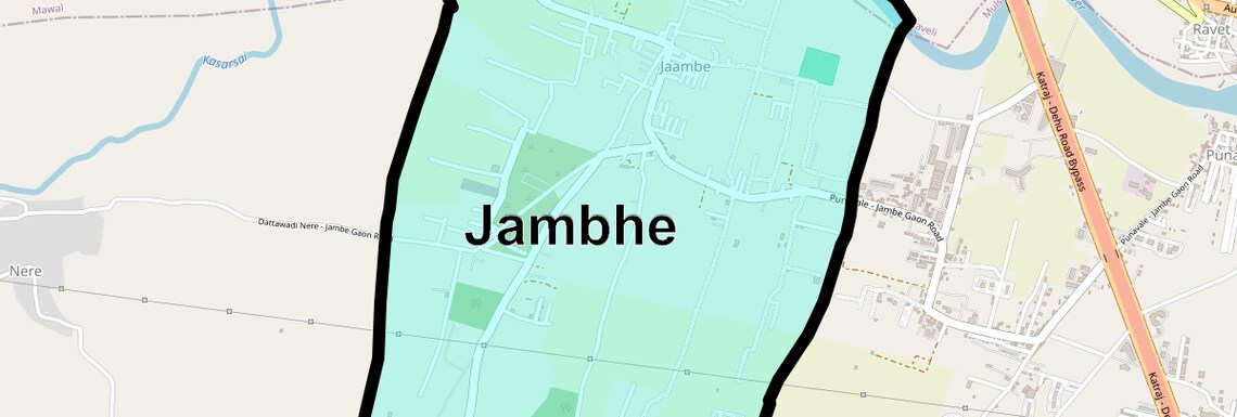 Location Map of Jambhe, Pune