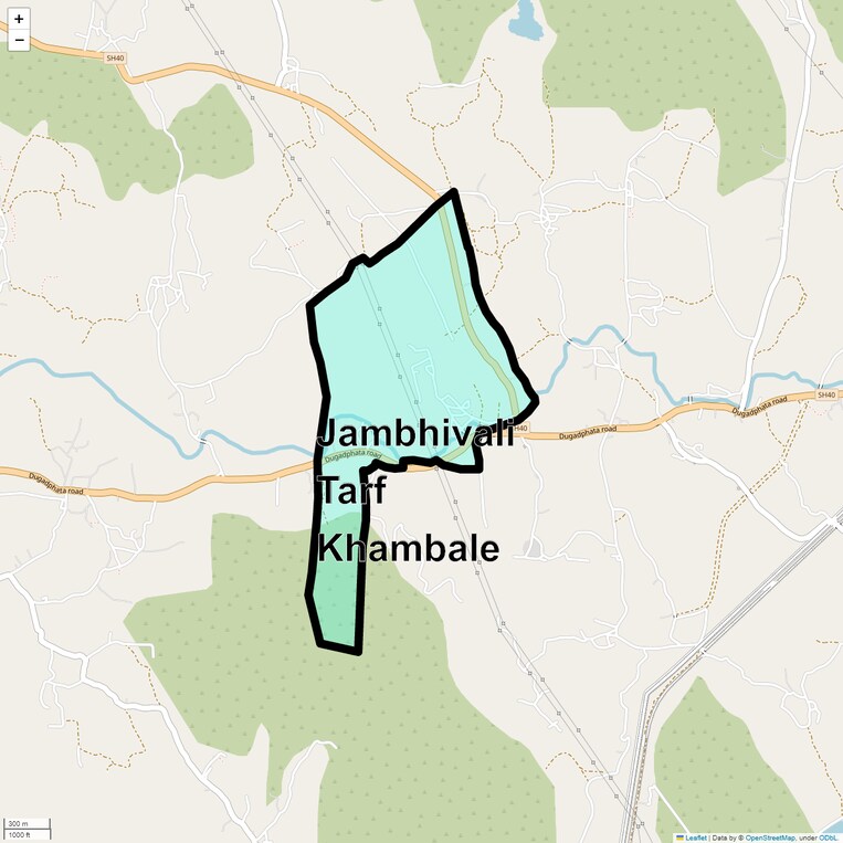 Location Map of Jambhivali Tarf Khambale
