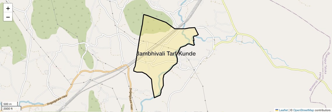 Location Map of Jambhivali Tarf Kunde, Thane