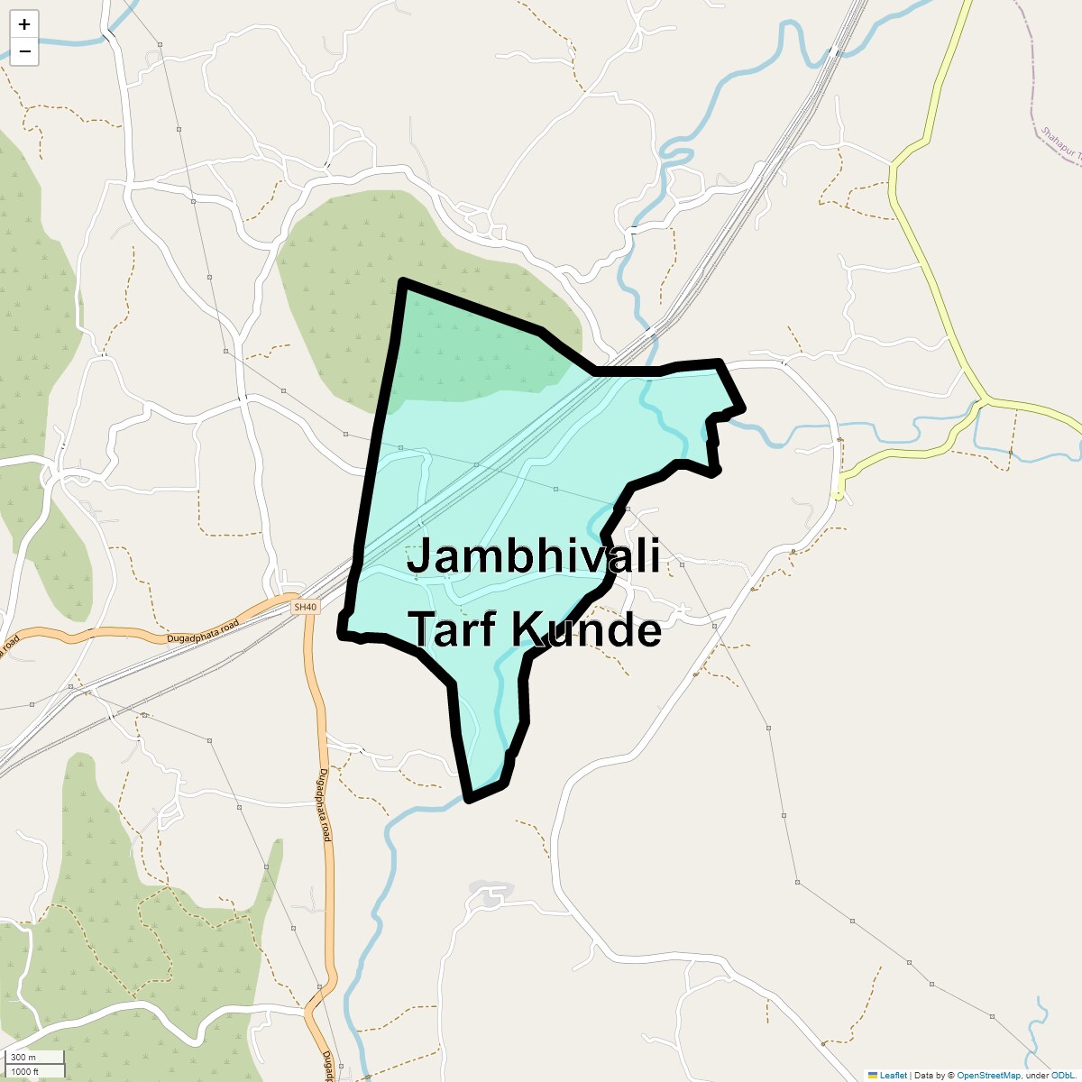 Location Map of Jambhivali Tarf Kunde, Thane