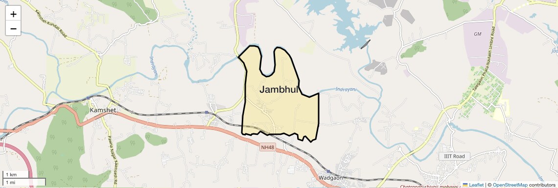 Location Map of Jambhul, Pune