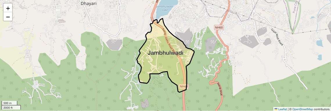 Location Map of Jambhulwadi, Pune