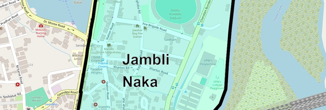 Location Map of Jambli Naka, Thane