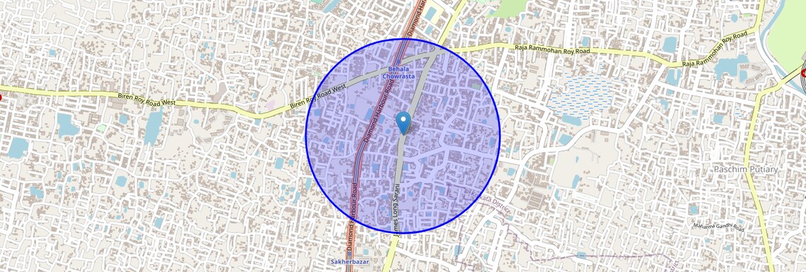 Location Map of James Long Sarani, Kolkata
