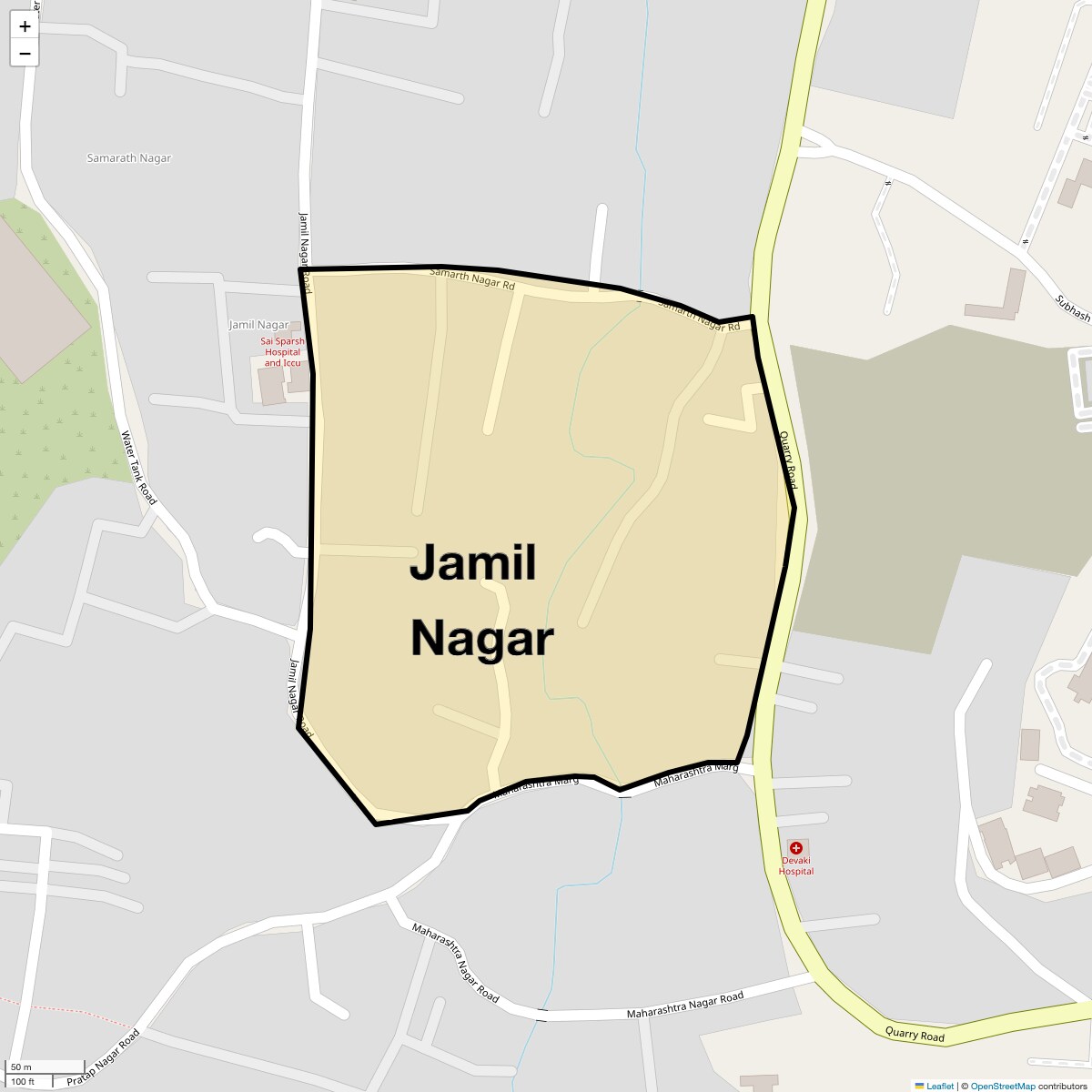Location Map of Jamil Nagar, Mumbai