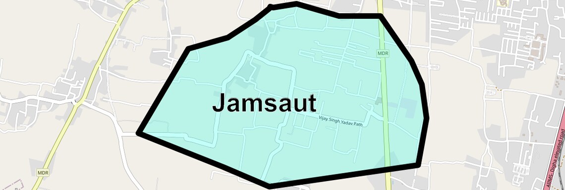 Location Map of Jamsaut, Patna