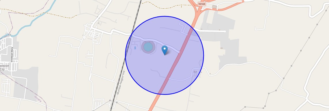 Location Map of Jamtha, Nagpur