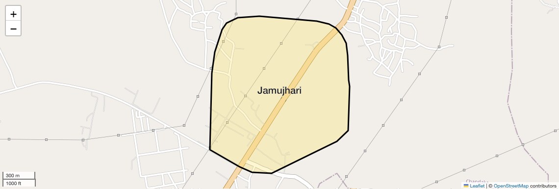 Location Map of Jamujhari, Bhubaneswar