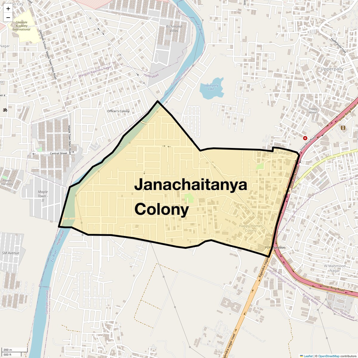Check Time Travel of Janachaitanya Colony, Hyderabad