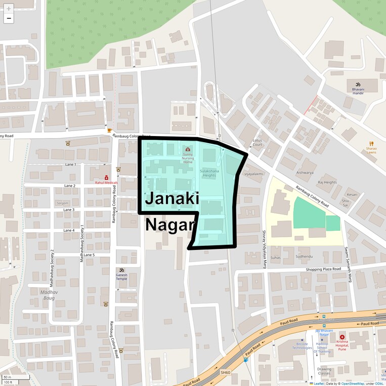 Location Map of Janaki Nagar