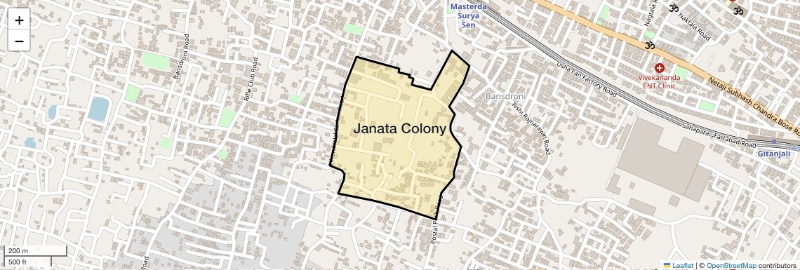Location Map of Janata Colony, Kolkata