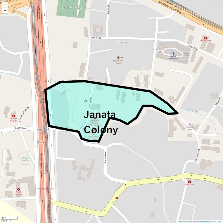 Location Map of Janata Colony