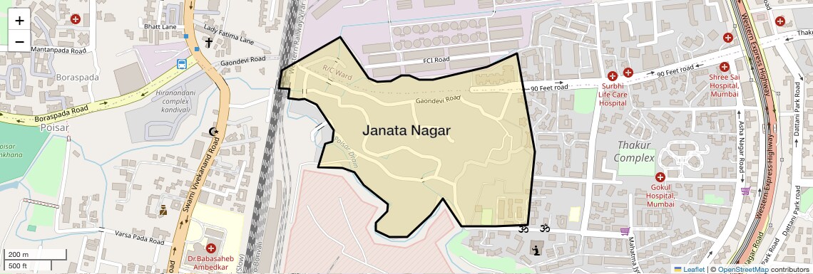 Location Map of Janata Nagar, Mumbai