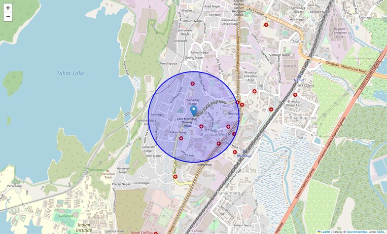 Location Map of Jangal Mangal Road