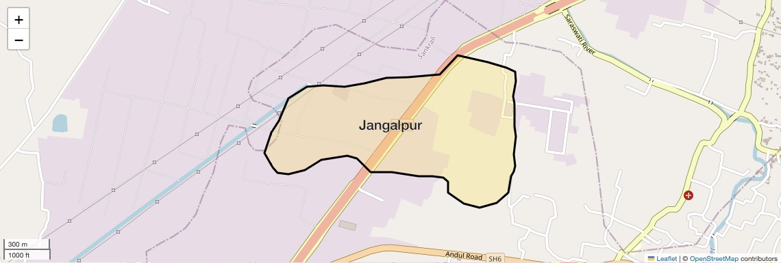 Location Map of Jangalpur, Kolkata