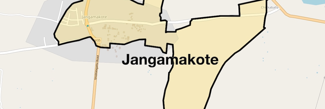 Location Map of Jangamakote, Bangalore