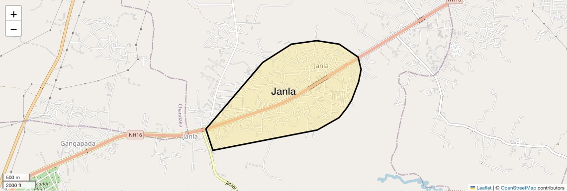 Location Map of Janla, Bhubaneswar