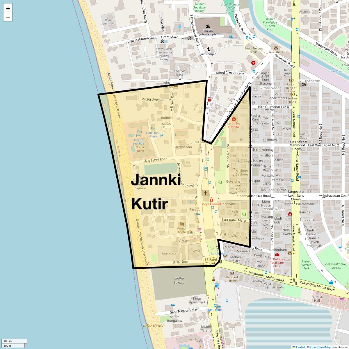 Location Map of Jannki Kutir, Mumbai