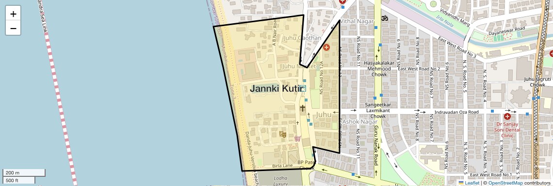 Location Map of Jannki Kutir, Mumbai