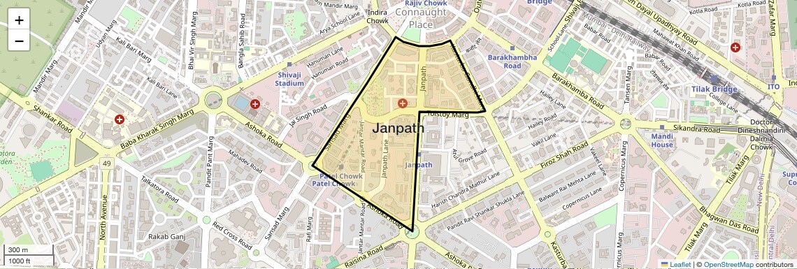 Check Time Travel of Janpath, Delhi