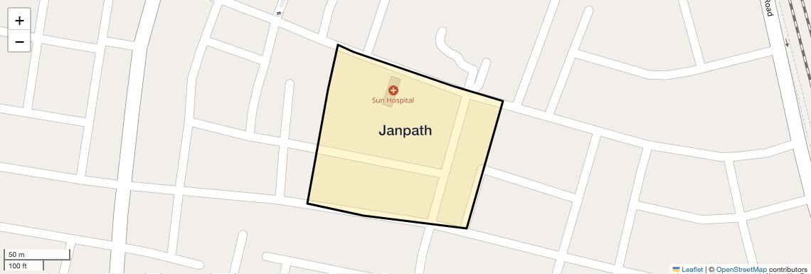 Location Map of Janpath, Jaipur