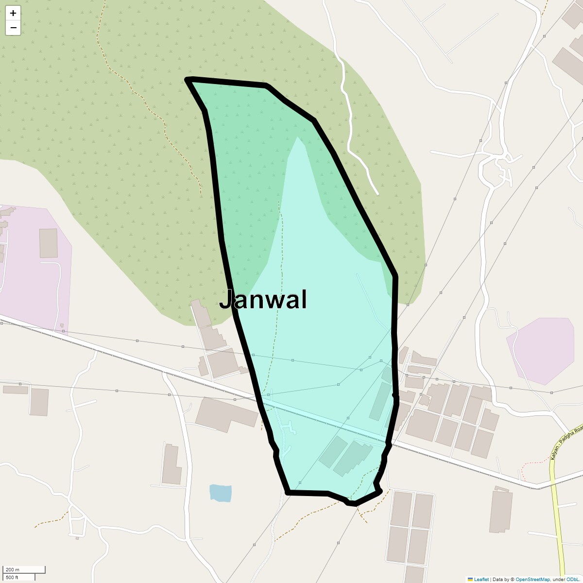 Location Map of Janwal, Thane