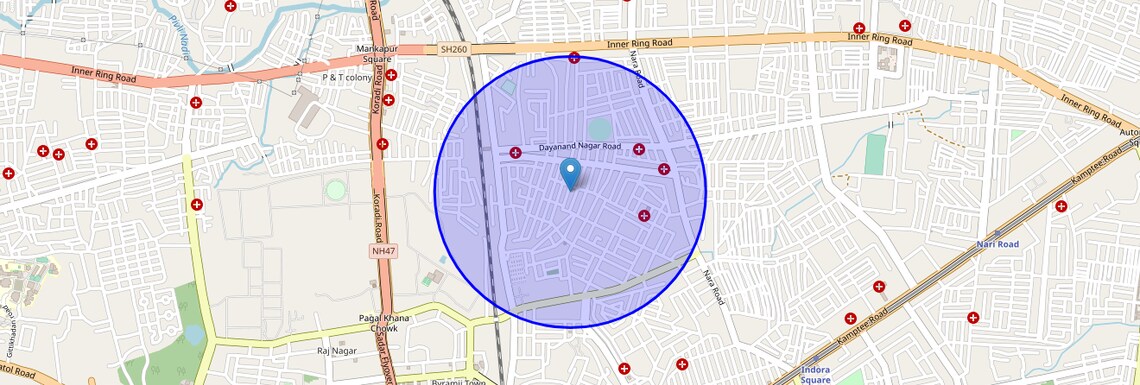 Location Map of Jaripatka, Nagpur