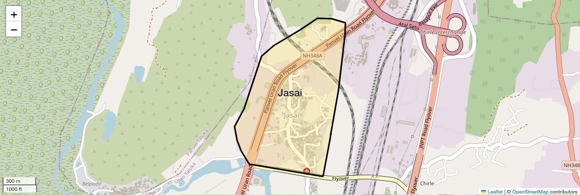 Location Map of Jasai, Navi Mumbai