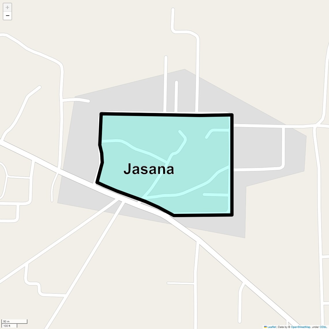 Location Map of Jasana, Faridabad