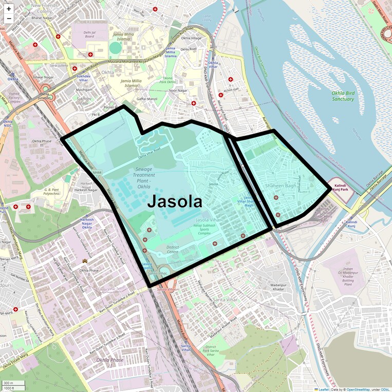 Location Map of Jasola