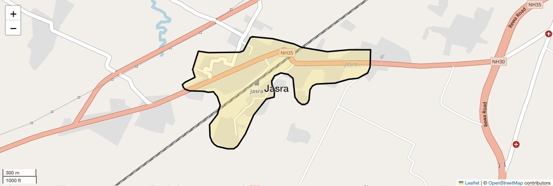 Location Map of Jasra, Allahabad