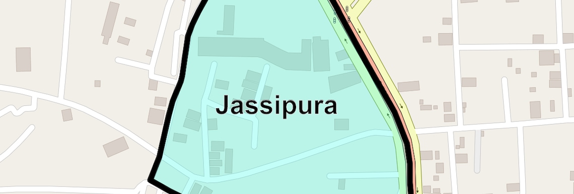 Location Map of Jassipura, Ghaziabad